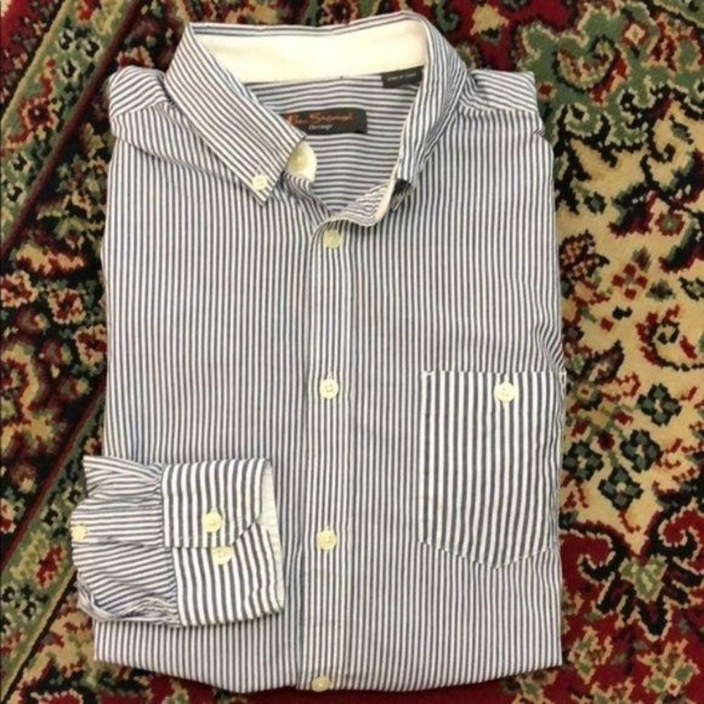Ben Sherman Striped Pocket Contrast Button Down